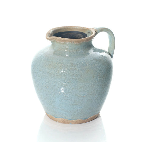 LANGS Antique Reactive Glaze Vase with Handle 20cm - Blue