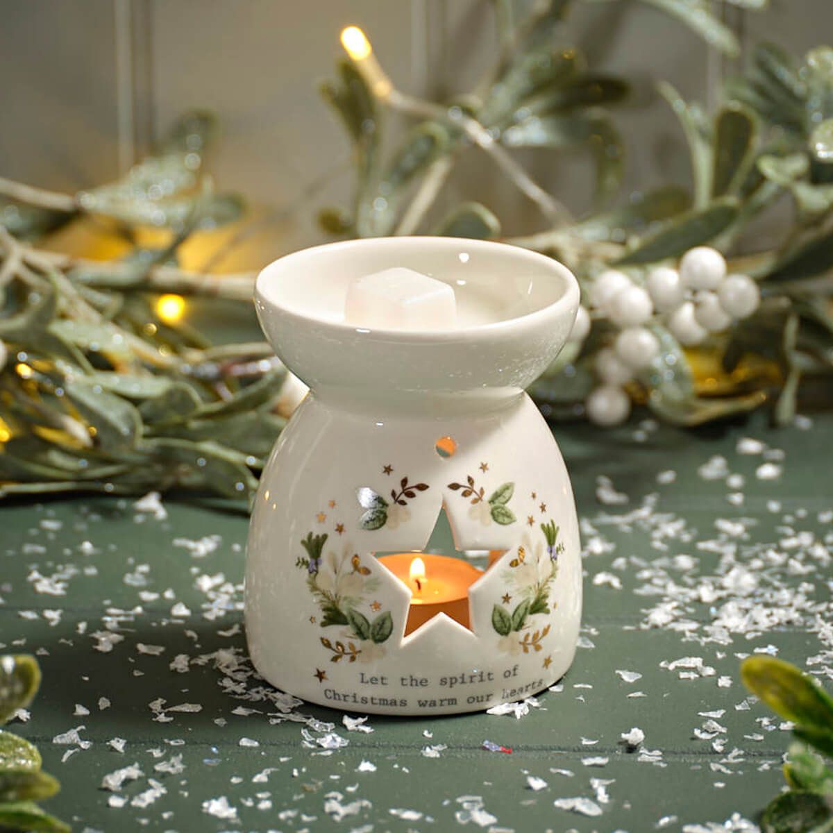 LANGS Holly and Heartfelt Wax Melt Burner 11cm