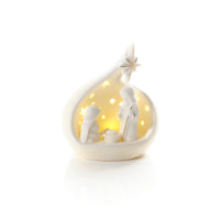 LANGS Holly and Heartfelt LED Teardrop Nativity Ornament 13cm