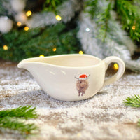 LANGS Christmas Highland Cow Gravy Boat