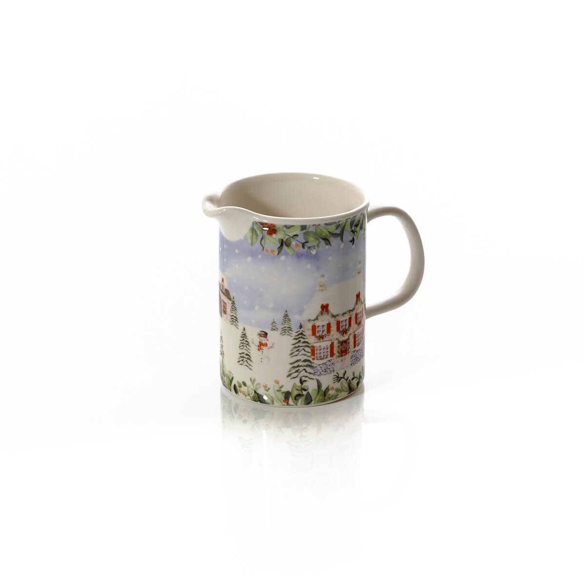 LANGS Christmas Cottage Scene Ceramic Jug 16.5cm