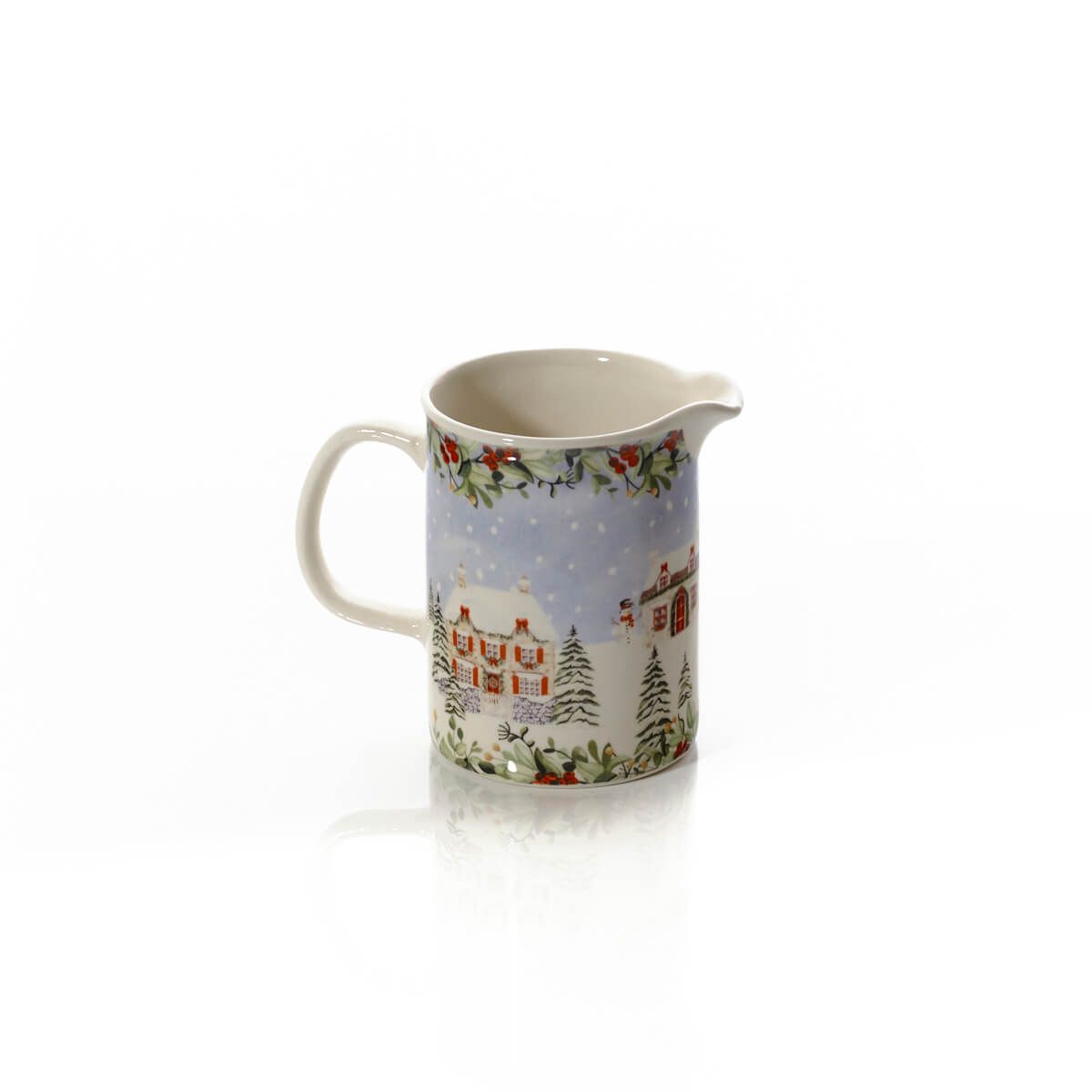 LANGS Christmas Cottage Scene Ceramic Jug 16.5cm