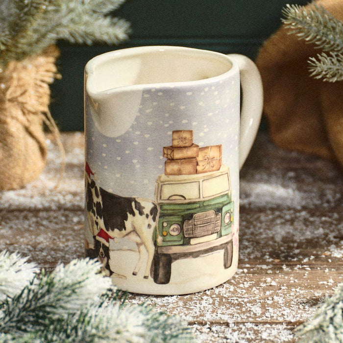 LANGS Landy Christmas on the Farm Ceramic Jug 18cm