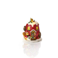 LANGS LED Festive Robin and Squirrels House 13.5cm