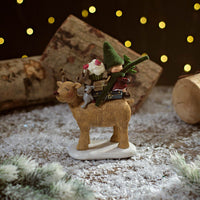 LANGS Christmas Deer with a Girl Figurine 14x18.5cm