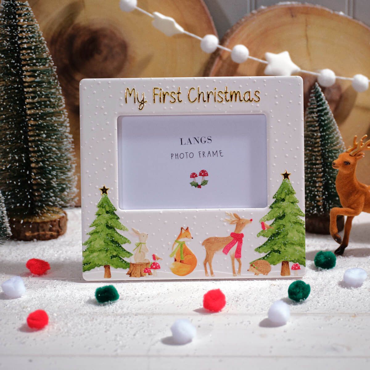 LANGS My First Christmas Ceramic Photo Frame