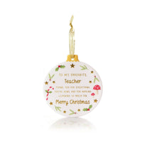LANGS Winter Wonderland To my Teacher Hanging Ornament 10cm