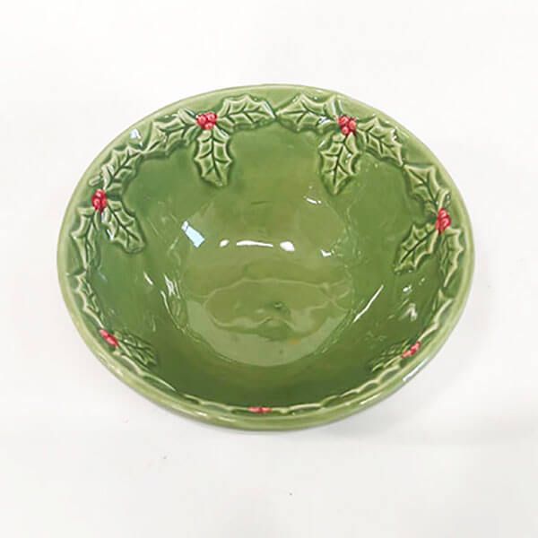 LANGS Christmas Holly Embossed Bowl