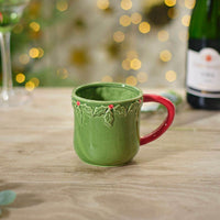 LANGS Christmas Holly Embossed Mug