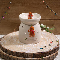 LANGS Christmas Ceramic 3D Gingerbread Wax Melt Burner 10cm