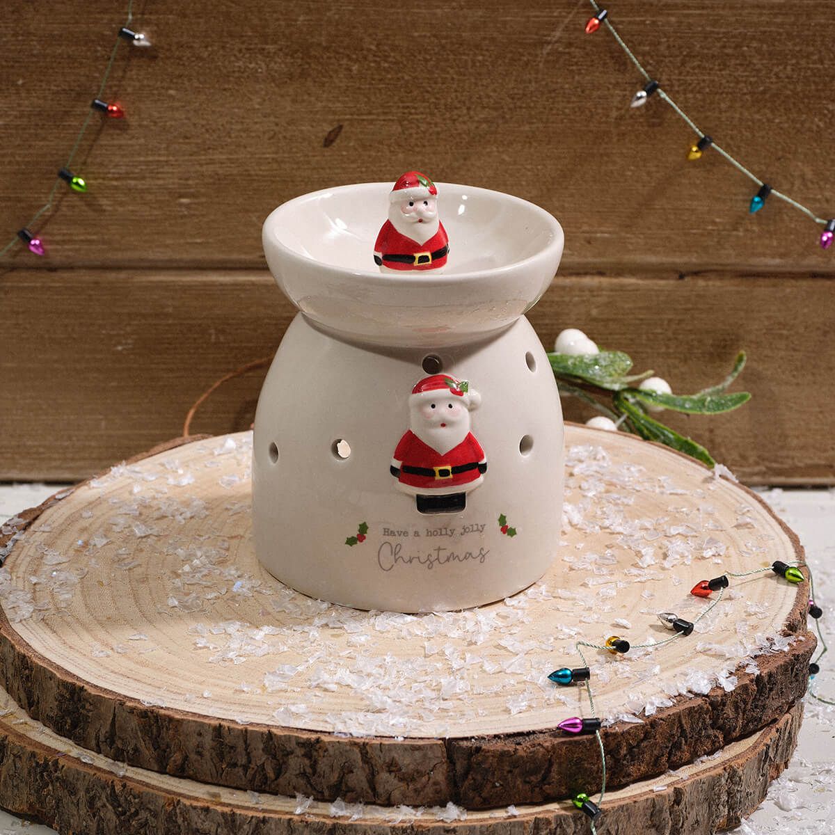 LANGS Christmas Ceramic 3D Santa Wax Melt Burner 10cm