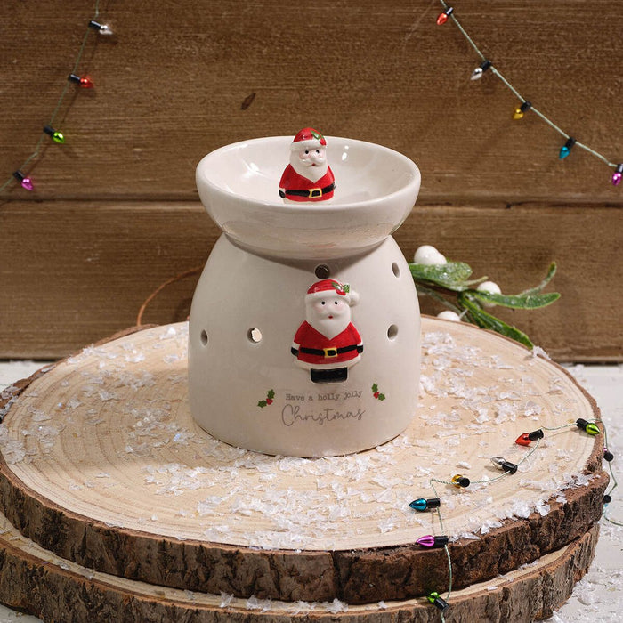 LANGS Christmas Ceramic 3D Santa Wax Melt Burner 10cm