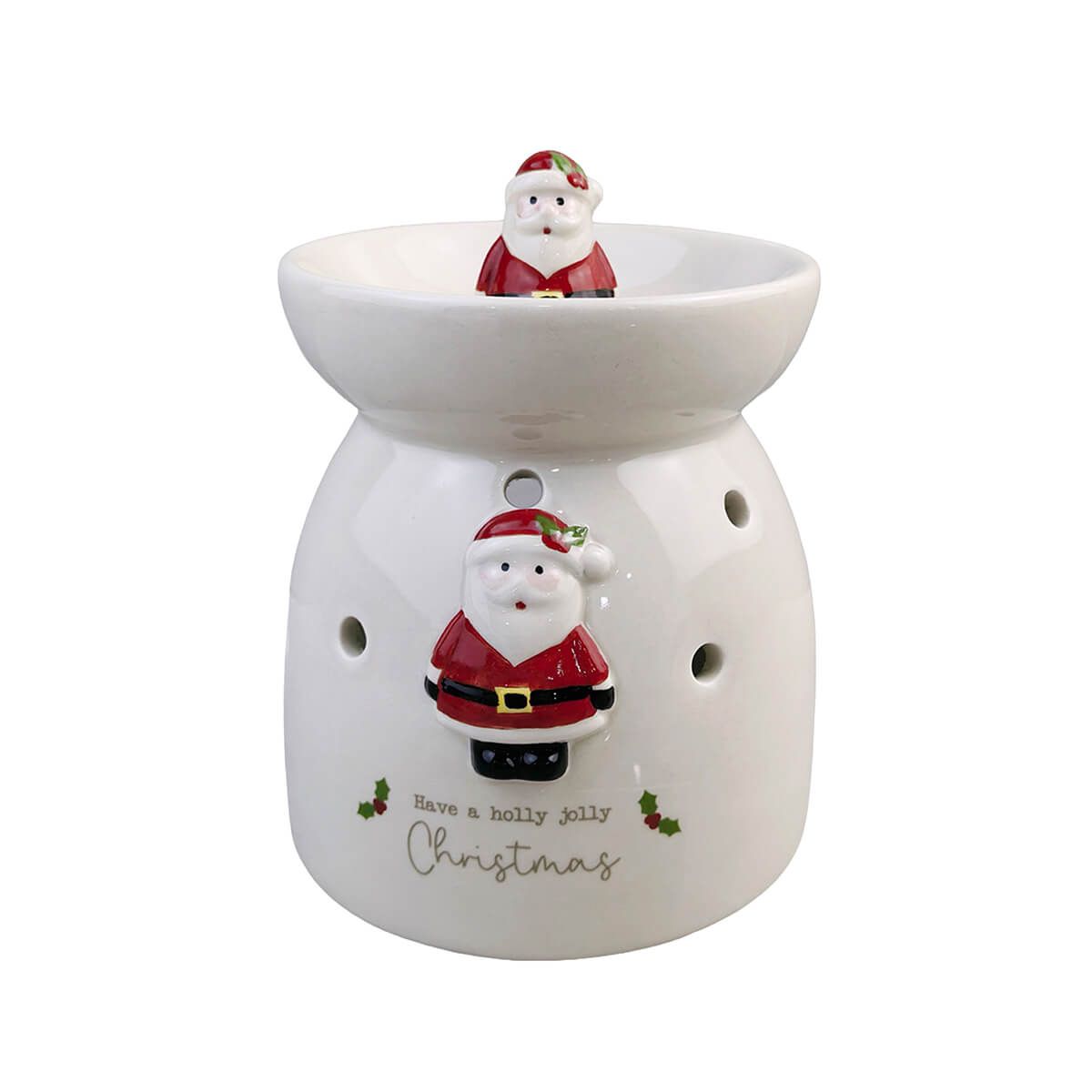 LANGS Christmas Ceramic 3D Santa Wax Melt Burner 10cm