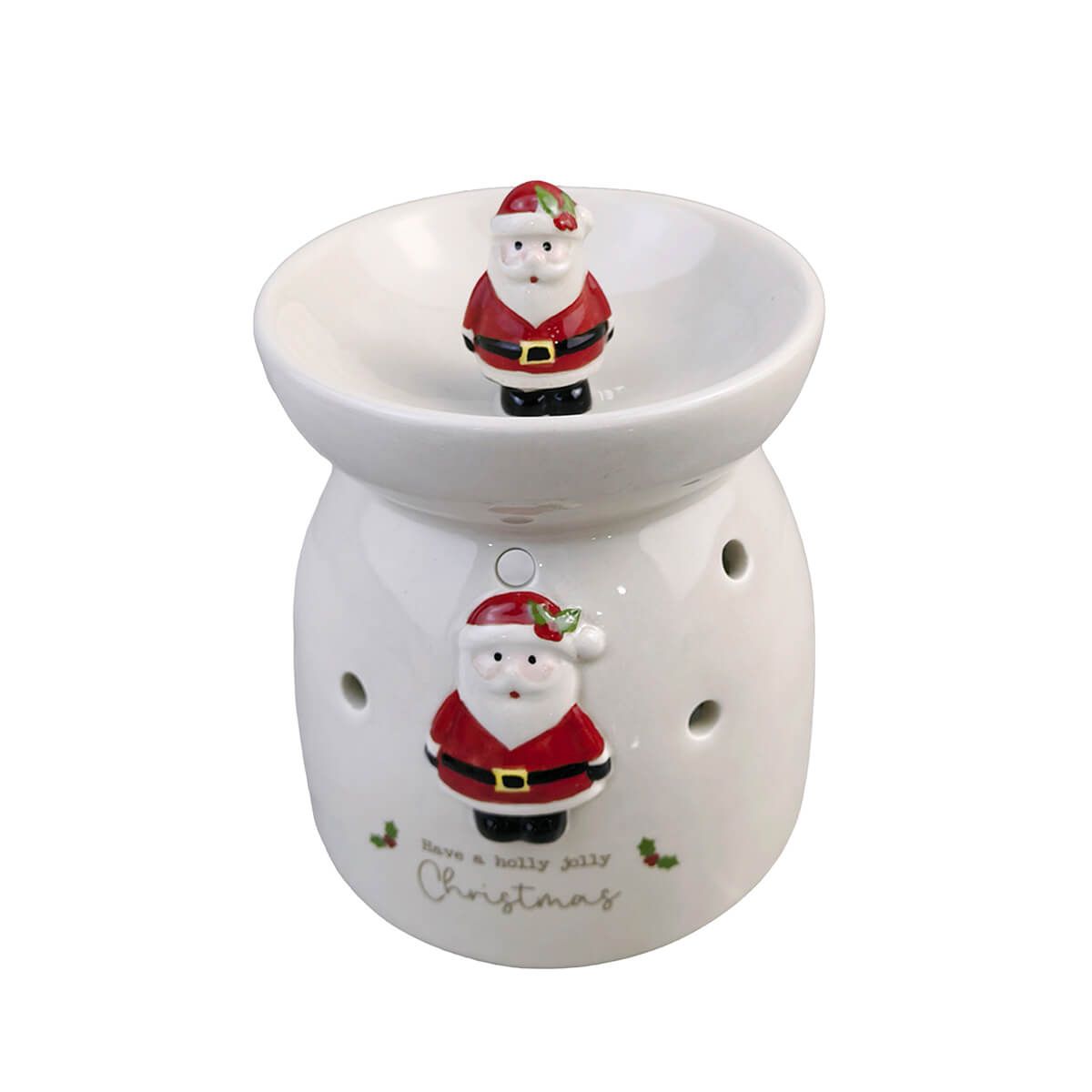 LANGS Christmas Ceramic 3D Santa Wax Melt Burner 10cm