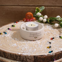 LANGS Christmas Gingerbread Ceramic Tealight Holder