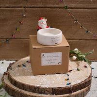 LANGS Christmas Ceramic Santa Tealight Holder