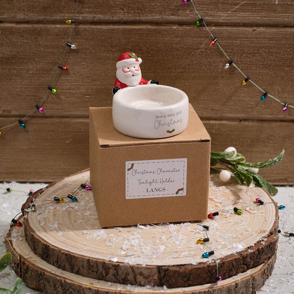 LANGS Christmas Ceramic Santa Tealight Holder