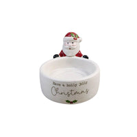 LANGS Christmas Ceramic Santa Tealight Holder