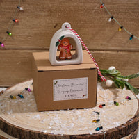 LANGS Christmas Ceramic Gingerbread Man Hanger 5cm