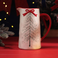 LANGS Merry Little Bows Debossed Ceramic Decorative Jug 21cm