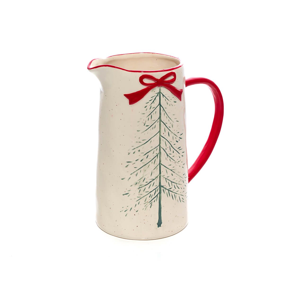 LANGS Merry Little Bows Debossed Ceramic Decorative Jug 21cm