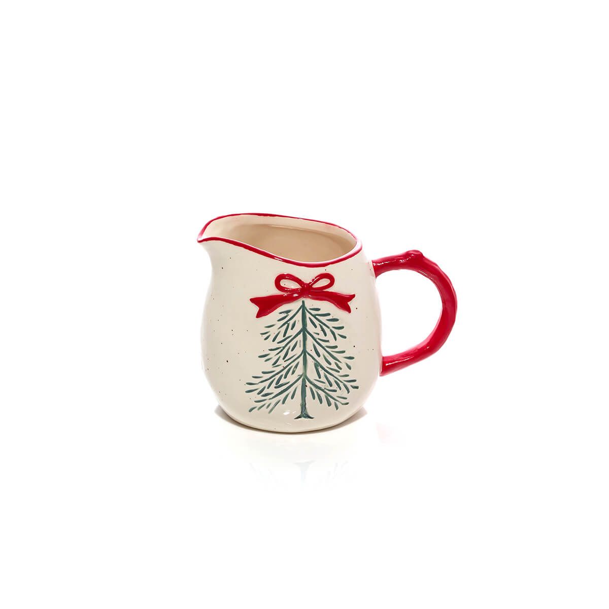LANGS Merry Little Bows Debossed Ceramic Milk Jug