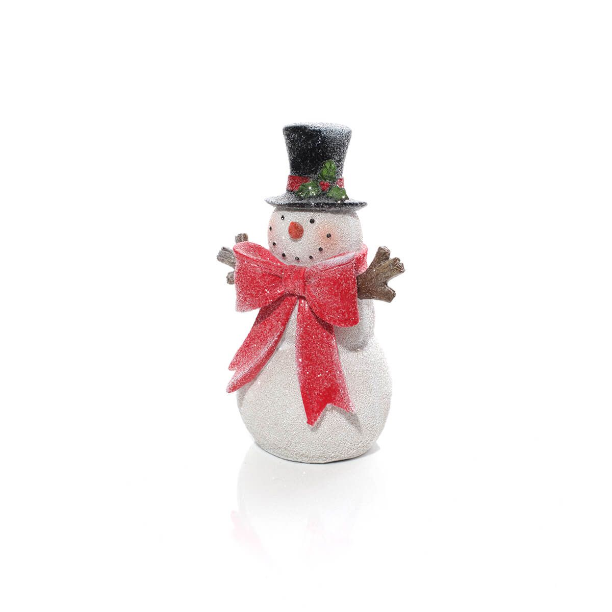 LANGS Snowman with a Bow Resin Ornament 13cm