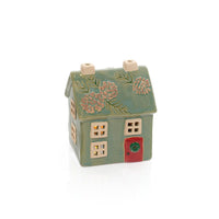 LANGS Evergreen Christmas House Candle Holder 14.5cm