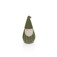 LANGS Evergreen Santa with Embossed Christmas Trees Figurine 18.5cm