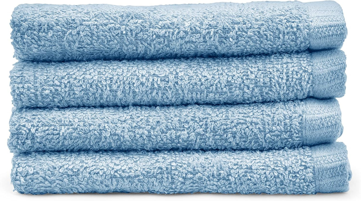 CATHERINE LANSFIELD Quick Dry Cotton Face Cloth 4 Pack - Blue
