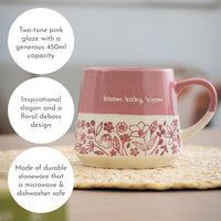 PRICE & KENSINGTON Bloom Baby Bloom Slogan Mug 450ml - Pink