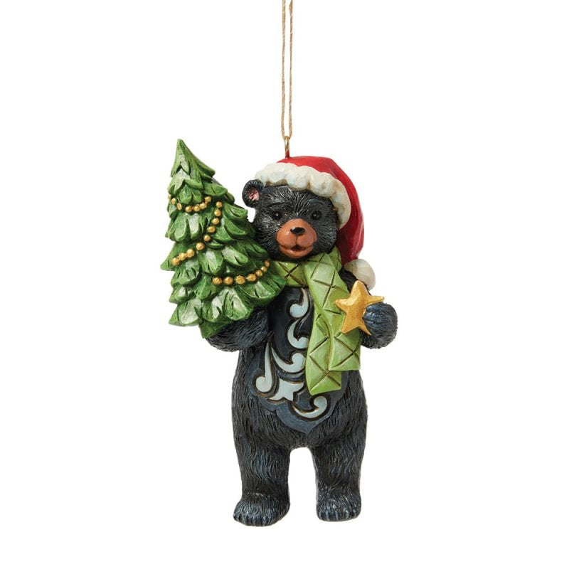 ENESCO Lodge Black Bear Hanging Ornament by Jim Shore 10.5cm