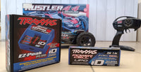 TRAXXAS Rustler 4x4 Brushless Blue RC Car Set | Li-po Battery | Quick Charger