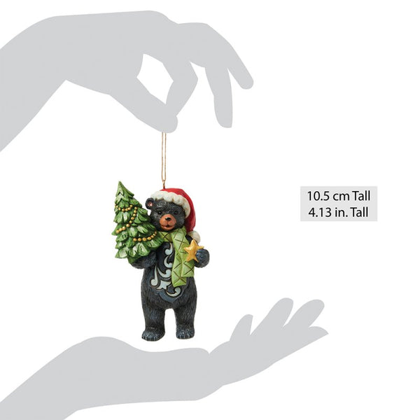 ENESCO Lodge Black Bear Hanging Ornament by Jim Shore 10.5cm