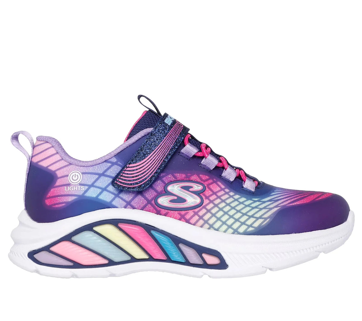 SKECHERS Girl's S-Lights: Rainbow Cruisers - Rainbow Reflectin Trainers | 303722L