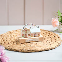 LANGS Cottage Home Sweet Home Wooden Block 12x11cm
