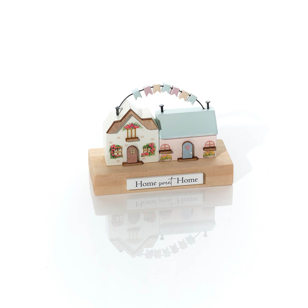 LANGS Cottage Home Sweet Home Wooden Block 12x11cm