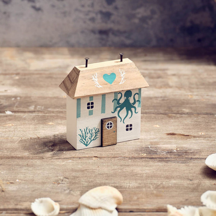 LANGS Octopus Wooden Decorative House 8cm