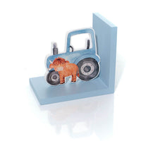 LANGS Highland Cow with Tractor Bookend 15cm