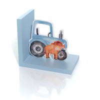 LANGS Highland Cow with Tractor Bookend 15cm
