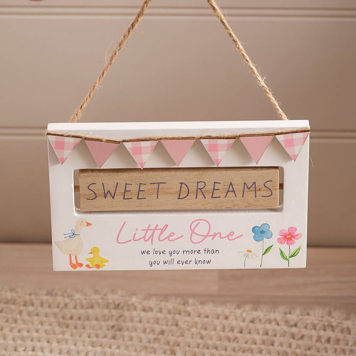 LANGS "Precious" or "Sweet Dreams" Wooden Baby Plaque 16x10cm 1Pc