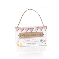 LANGS "Precious" or "Sweet Dreams" Wooden Baby Plaque 16x10cm 1Pc