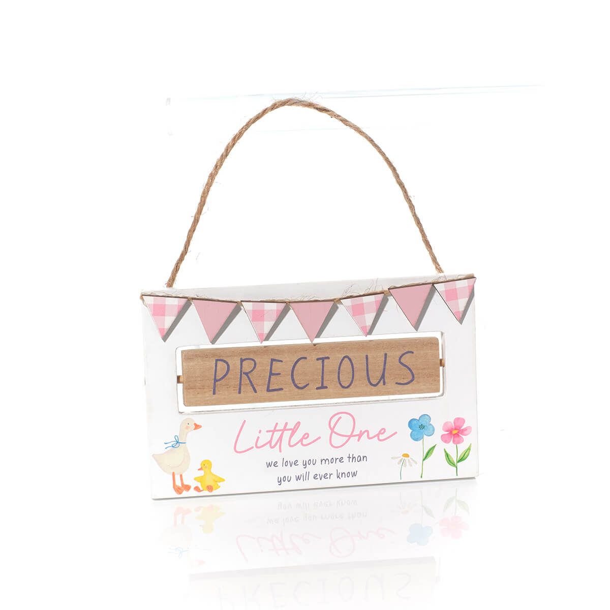 LANGS "Precious" or "Sweet Dreams" Wooden Baby Plaque 16x10cm 1Pc