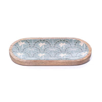 LANGS Palm Paradise Mango Wood Decorative Tray 33x16cm