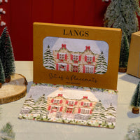 LANGS Christmas Cottage Scene Heat Resistant Placemats- 4 pack