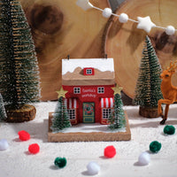 LANGS Winter Wonderland Santa's Workshop Wood Block 14cm