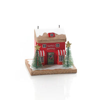 LANGS Winter Wonderland Santa's Workshop Wood Block 14cm