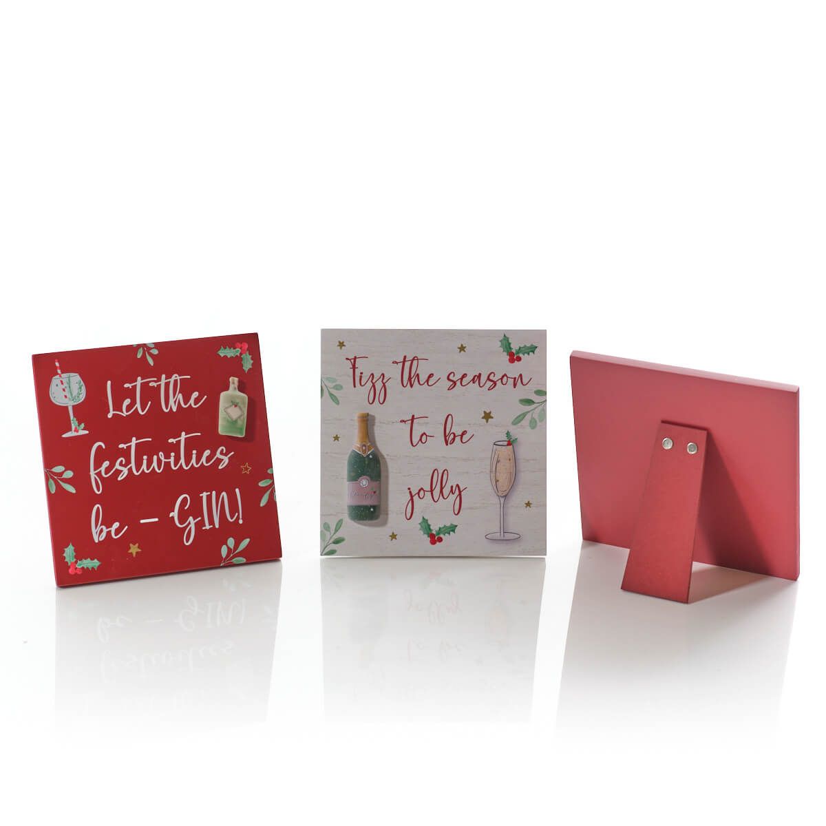 LANGS Merry Cheer Wooden Plaque 15cm- 1Pc