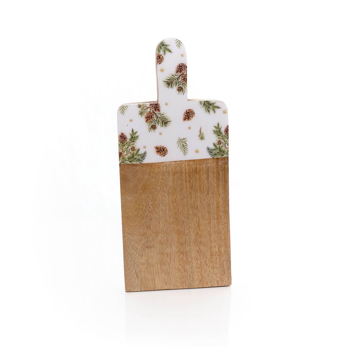 LANGS Evergreen Fir & Pinecone Mango Wood Trivet