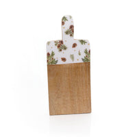 LANGS Evergreen Fir & Pinecone Mango Wood Trivet